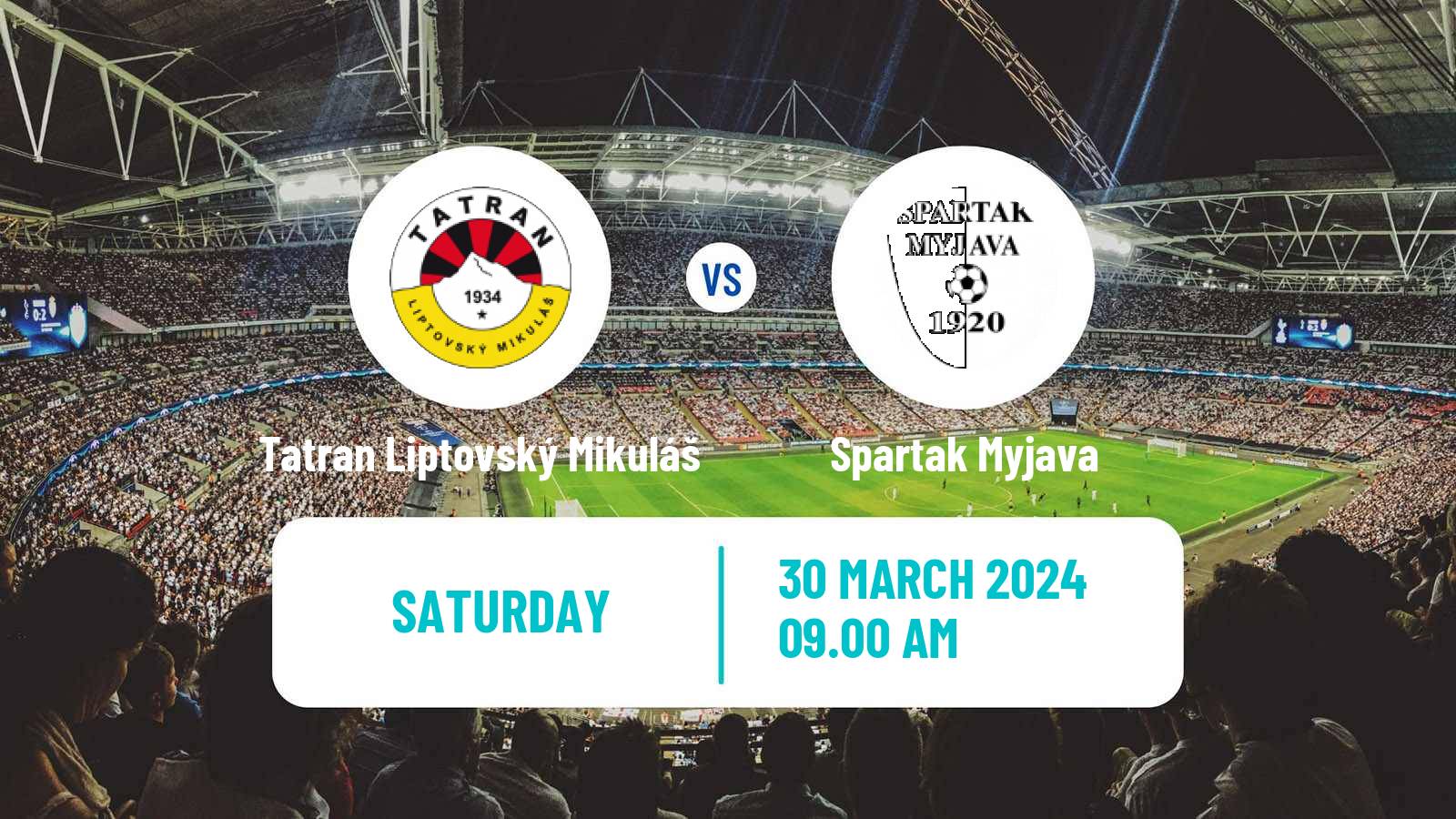 Soccer Slovak 2 Liga Tatran Liptovský Mikuláš - Spartak Myjava