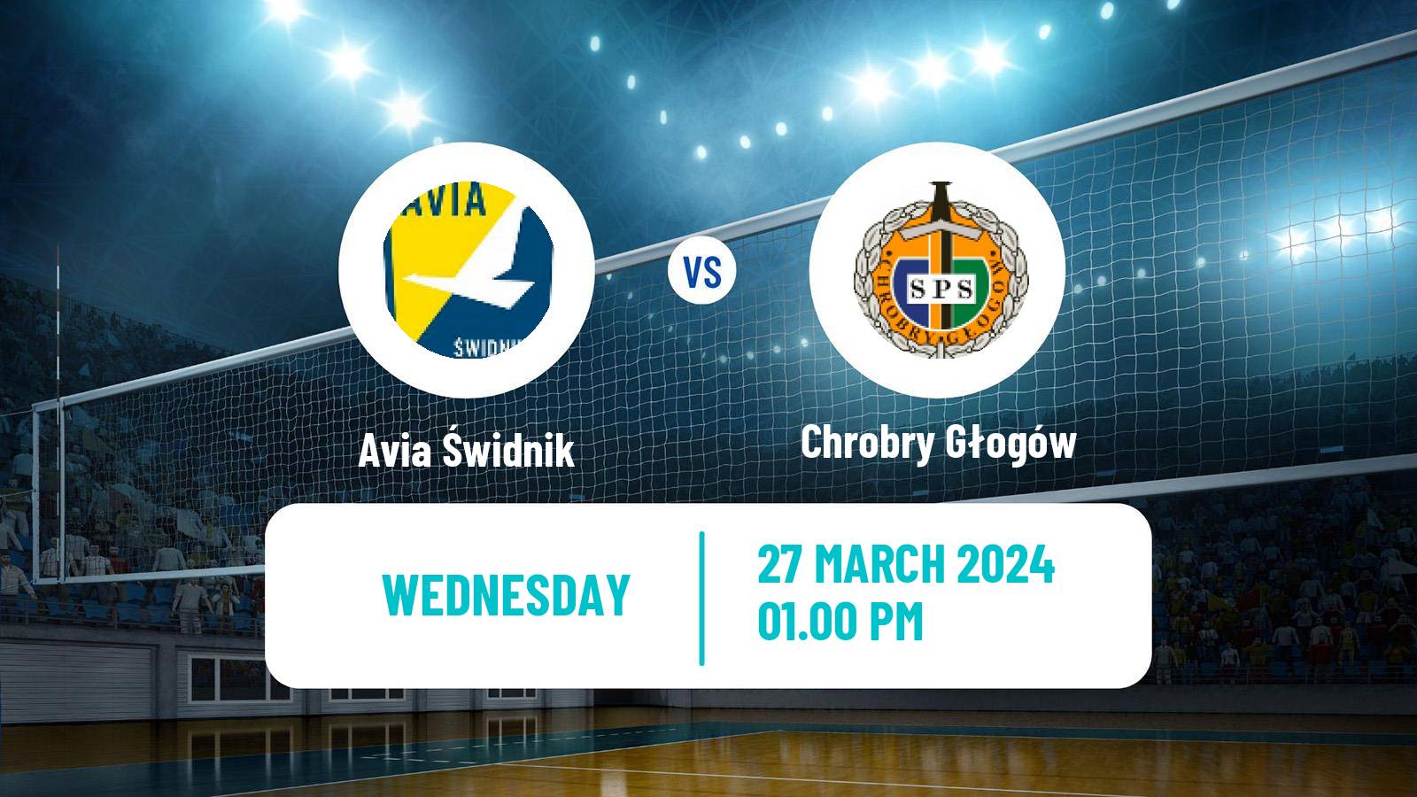 Volleyball Polish I Liga Volleyball Avia Świdnik - Chrobry Głogów