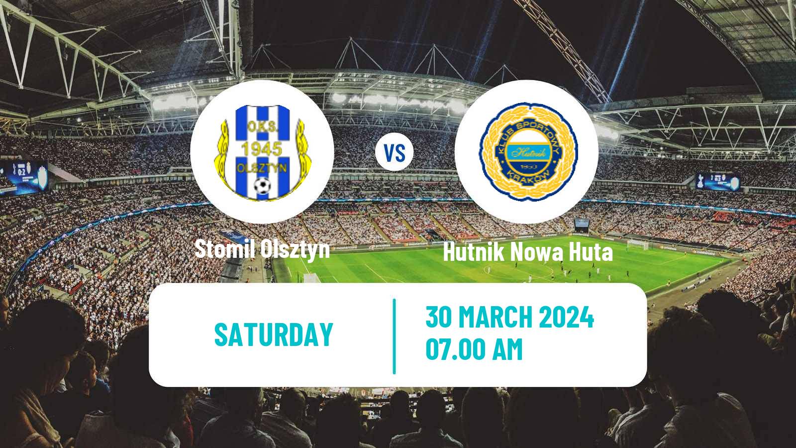Soccer Polish Division 2 Stomil Olsztyn - Hutnik Nowa Huta