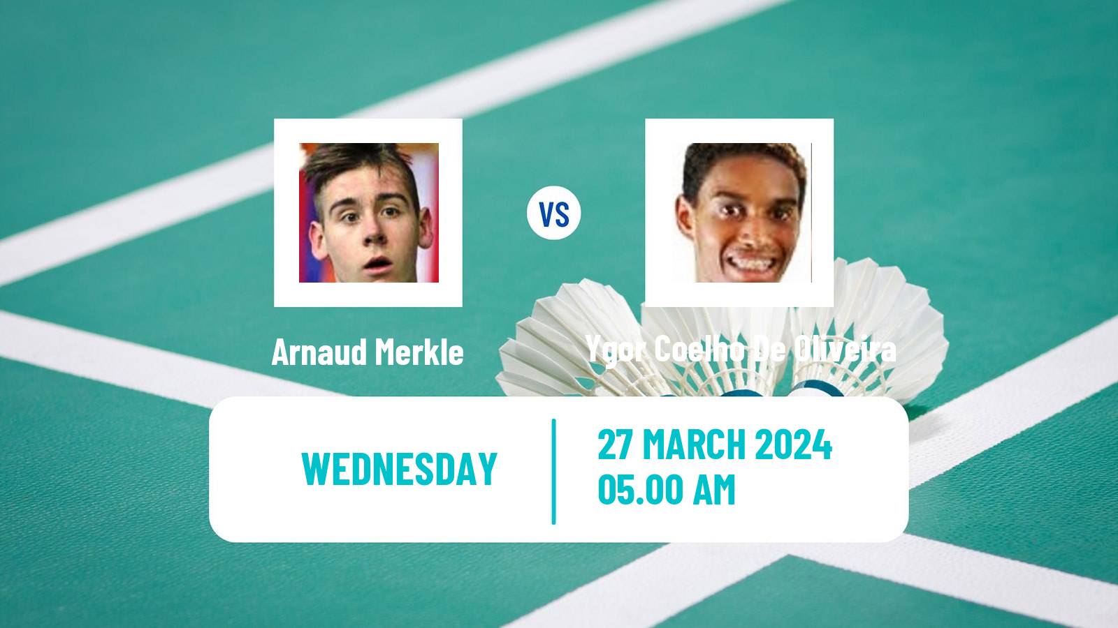 Badminton BWF World Tour Spain Masters Men Arnaud Merkle - Ygor Coelho De Oliveira
