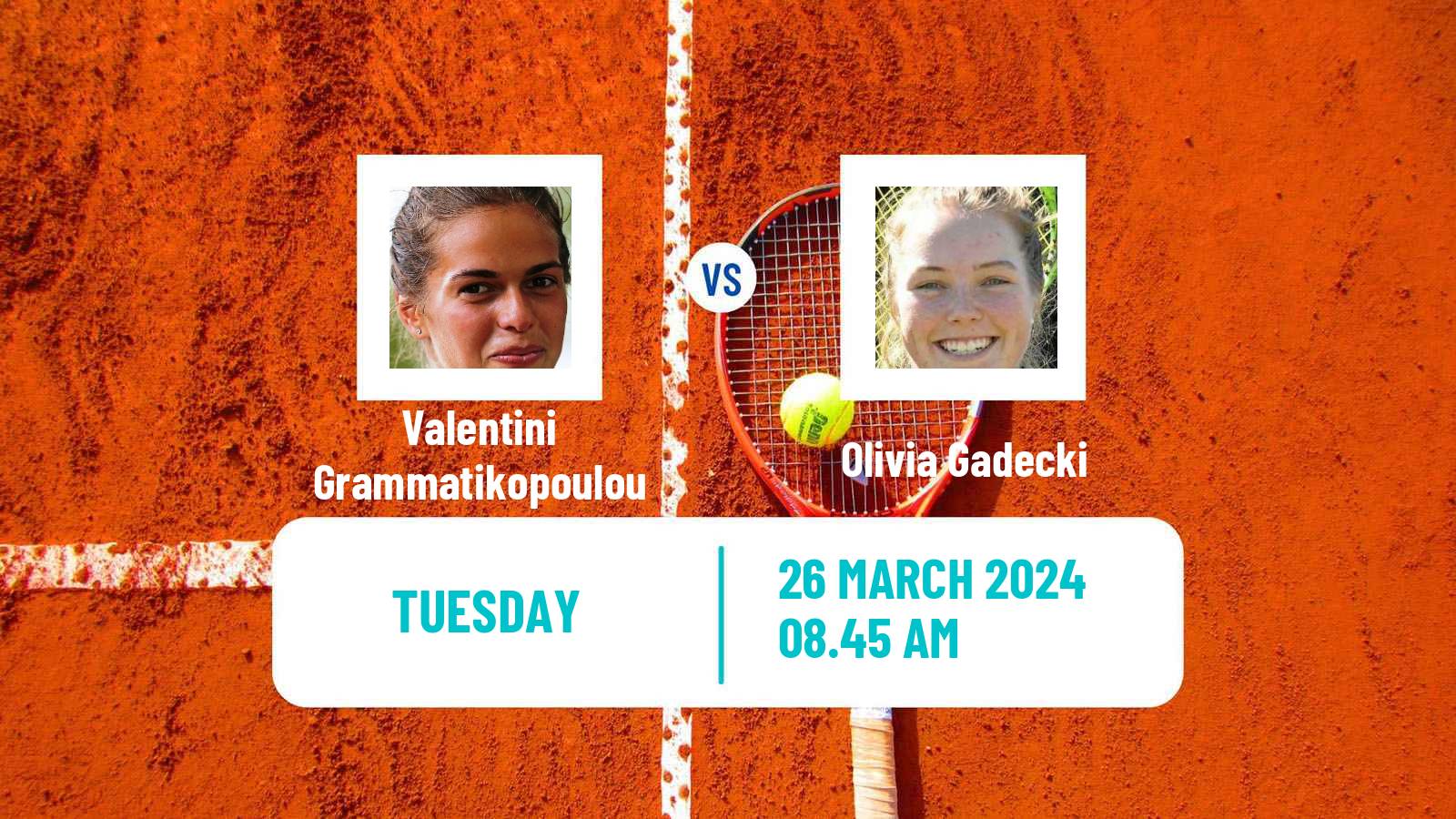 Tennis ITF W75 Croissy Beaubourg Women Valentini Grammatikopoulou - Olivia Gadecki