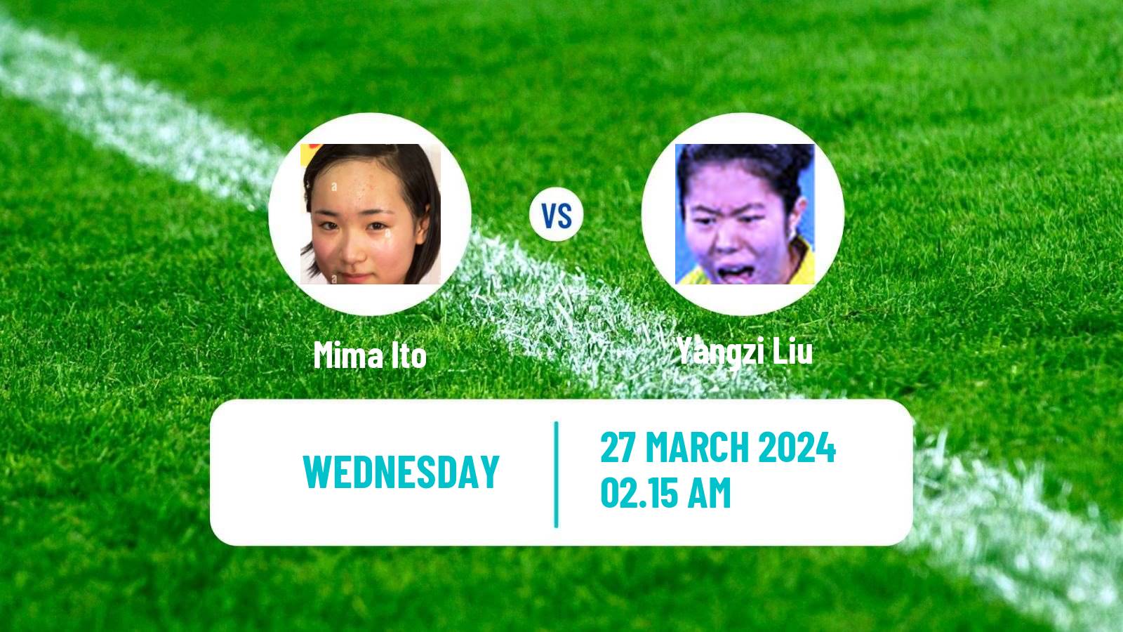 Table tennis Wtt Champions Incheon Women Mima Ito - Yangzi Liu