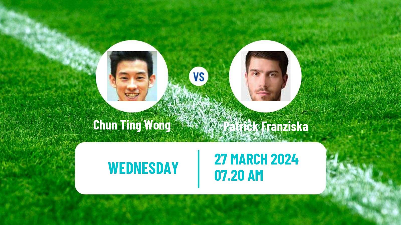 Table tennis Wtt Champions Incheon Men Chun Ting Wong - Patrick Franziska