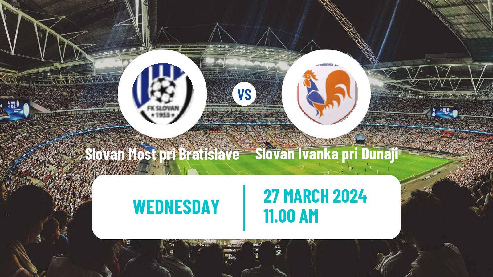 Soccer Slovak 4 Liga Bratislava Slovan Most pri Bratislave - Slovan Ivanka pri Dunaji