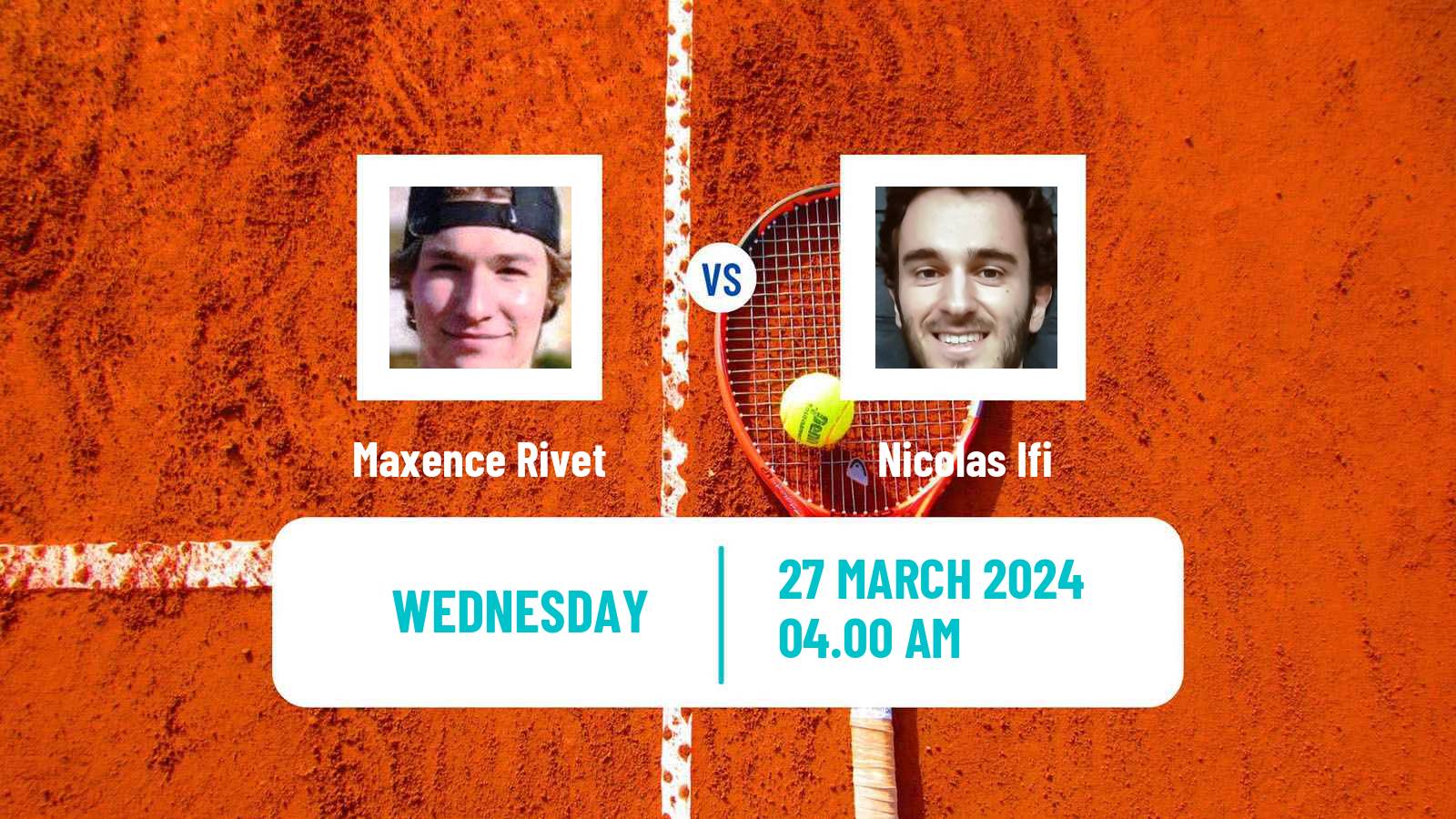 Tennis ITF M15 Monastir 13 Men Maxence Rivet - Nicolas Ifi