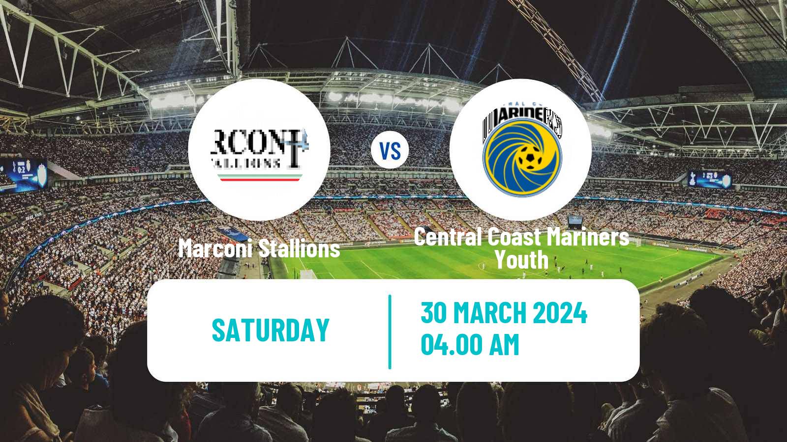 Football Australian NPL NSW Marconi Stallions - Central Coast Mariners Youth