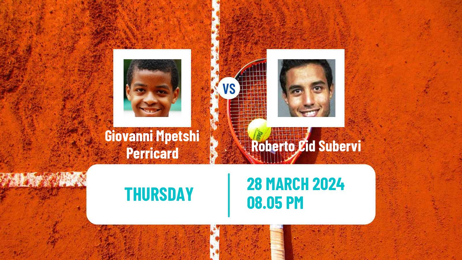 Tennis San Luis Potosi Challenger Men Giovanni Mpetshi Perricard - Roberto Cid Subervi