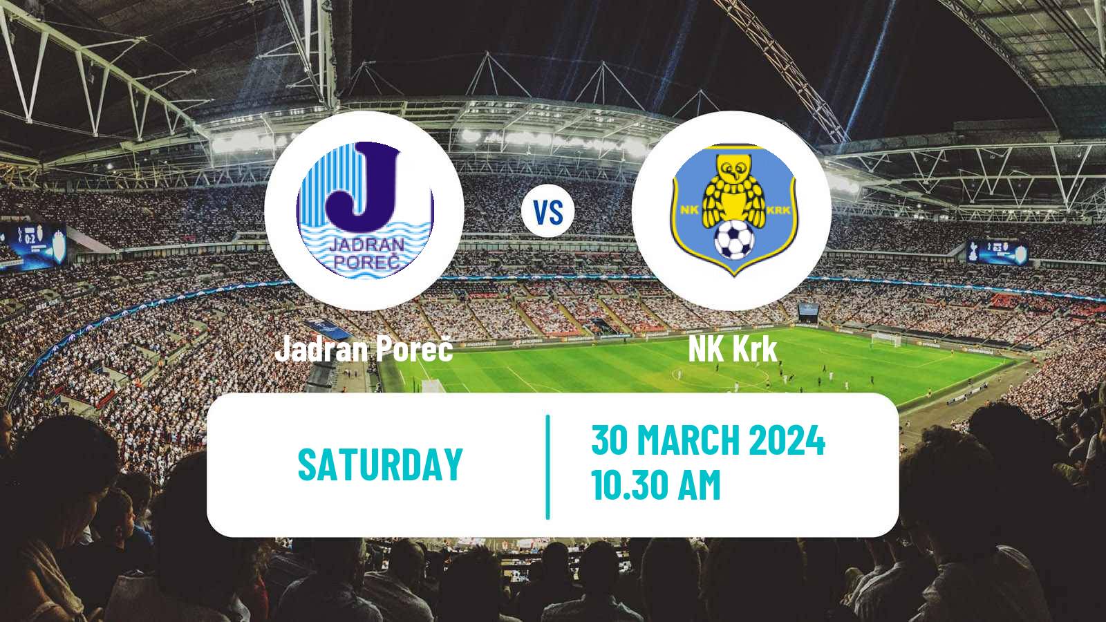 Soccer Croatian Druga NL Jadran Poreč - Krk