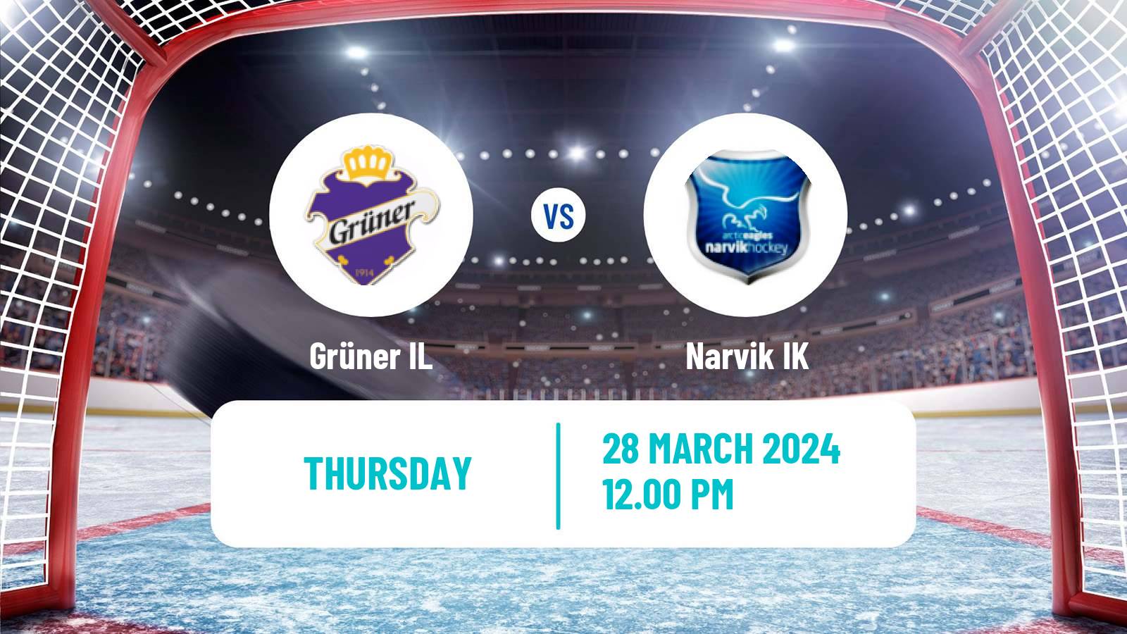 Hockey Norwegian Ligaen Hockey Grüner - Narvik