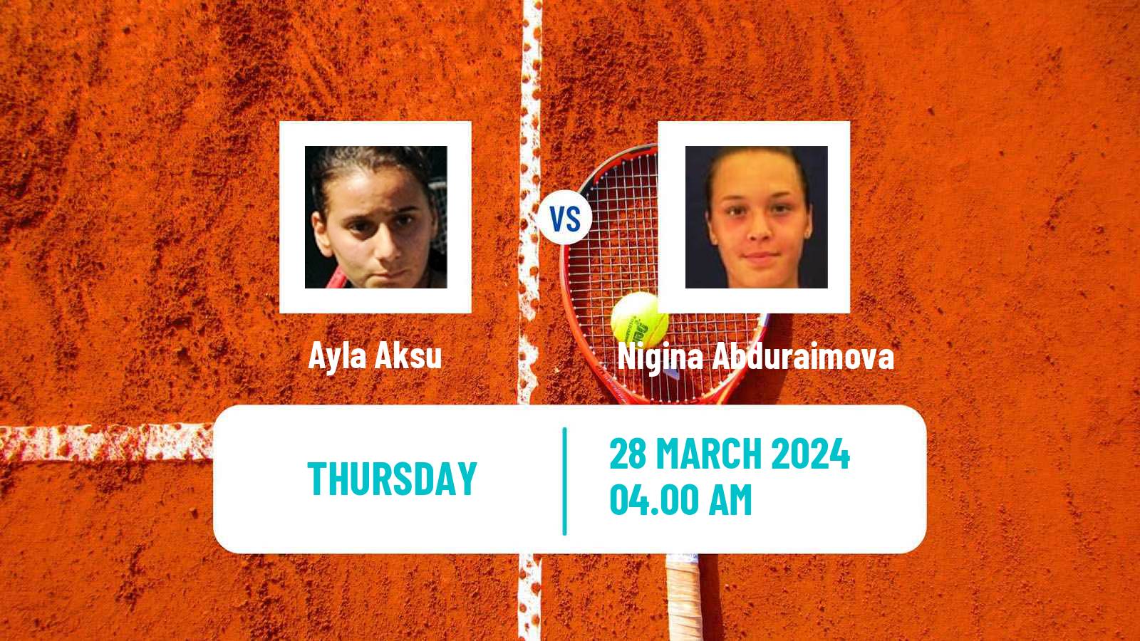 Tennis ITF W50 Murska Sobota Women Ayla Aksu - Nigina Abduraimova