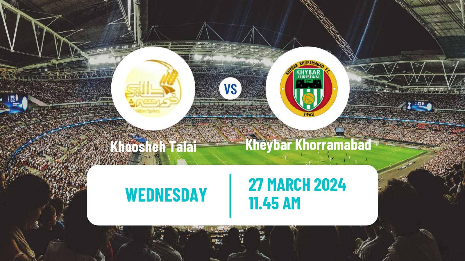 Soccer Iran Division 1 Khoosheh Talai - Kheybar Khorramabad