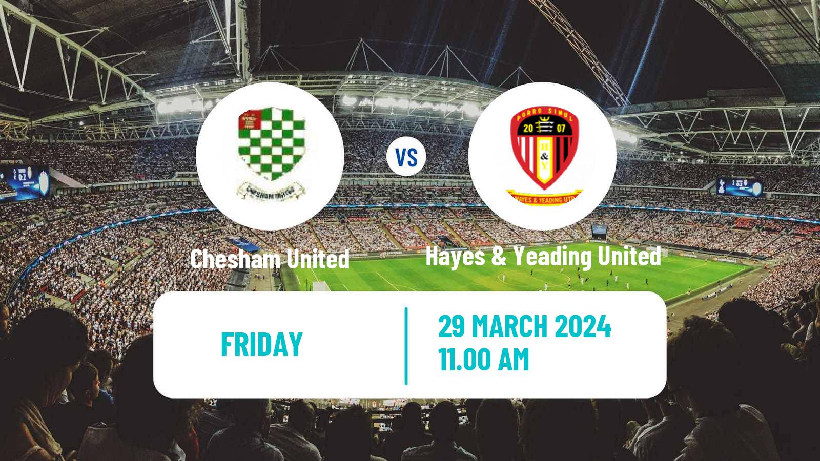 Soccer English Southern League South Division Chesham United - Hayes & Yeading United