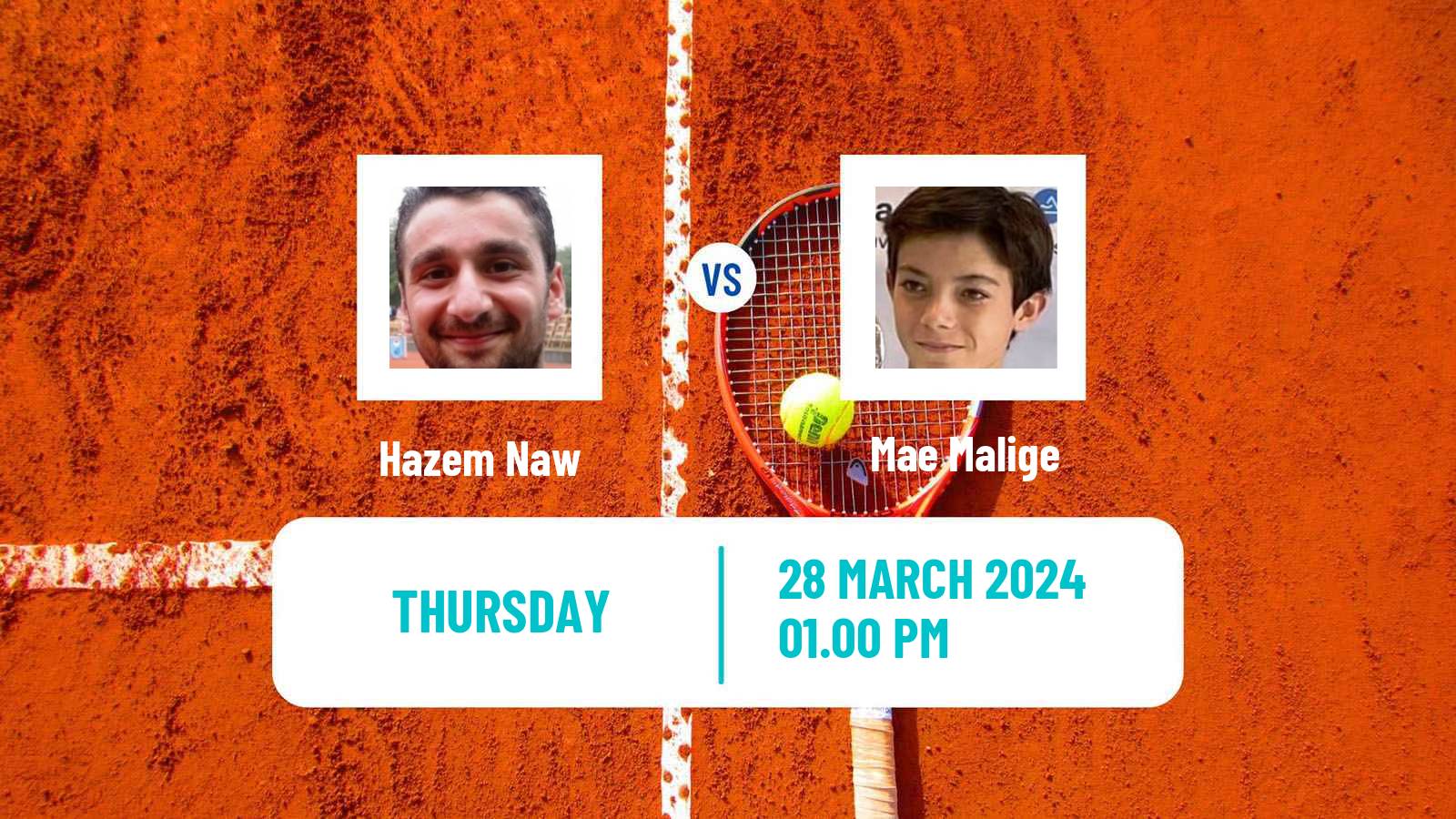 Tennis ITF M25 Saint Dizier Men Hazem Naw - Mae Malige