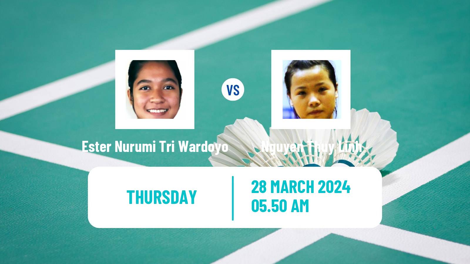 Badminton BWF World Tour Spain Masters Women Ester Nurumi Tri Wardoyo - Nguyen Thuy Linh