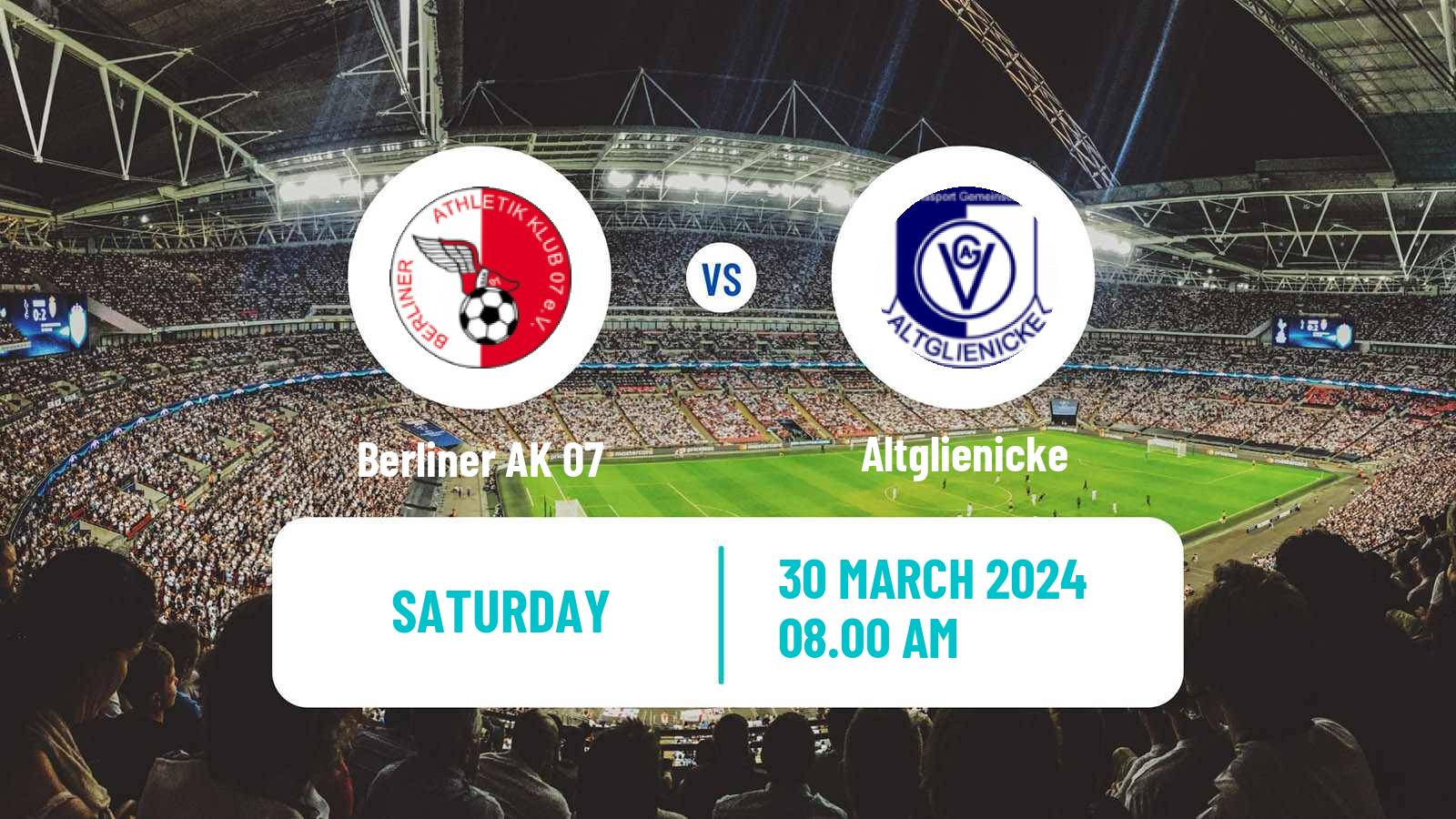 Soccer German Regionalliga Nordost Berliner AK 07 - Altglienicke