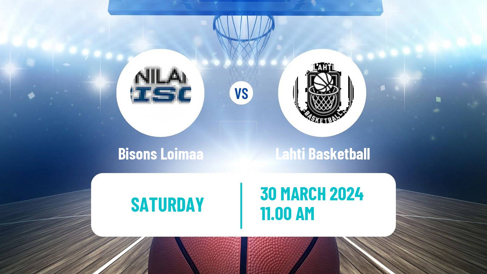 Basketball Finnish Korisliiga Bisons Loimaa - Lahti Basketball