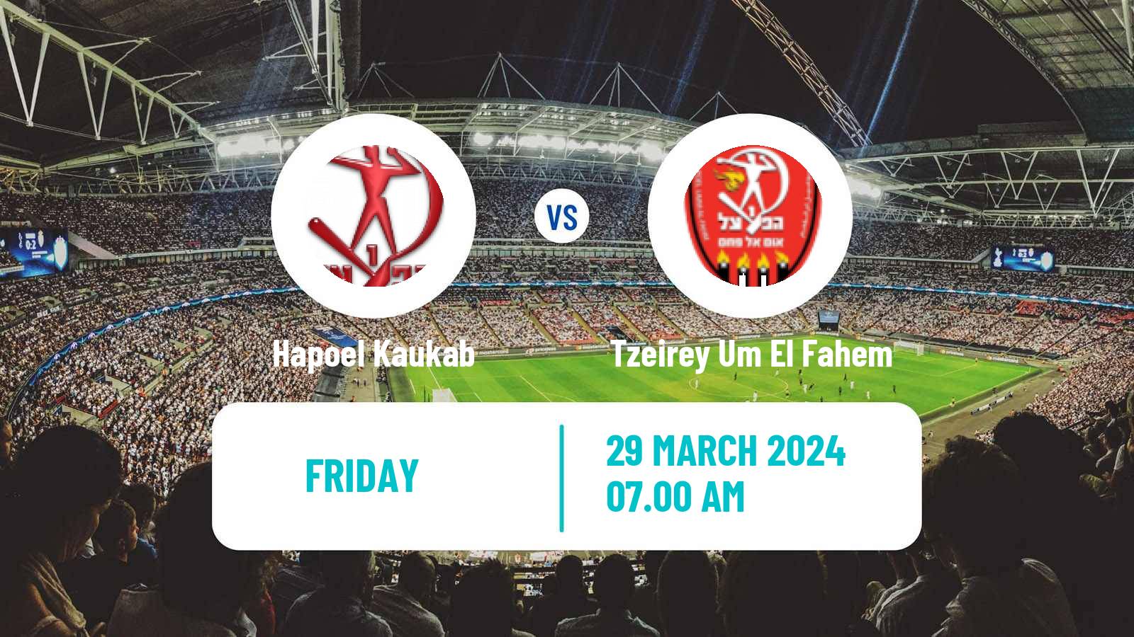 Soccer Israeli Liga Alef North Hapoel Kaukab - Tzeirey Um El Fahem