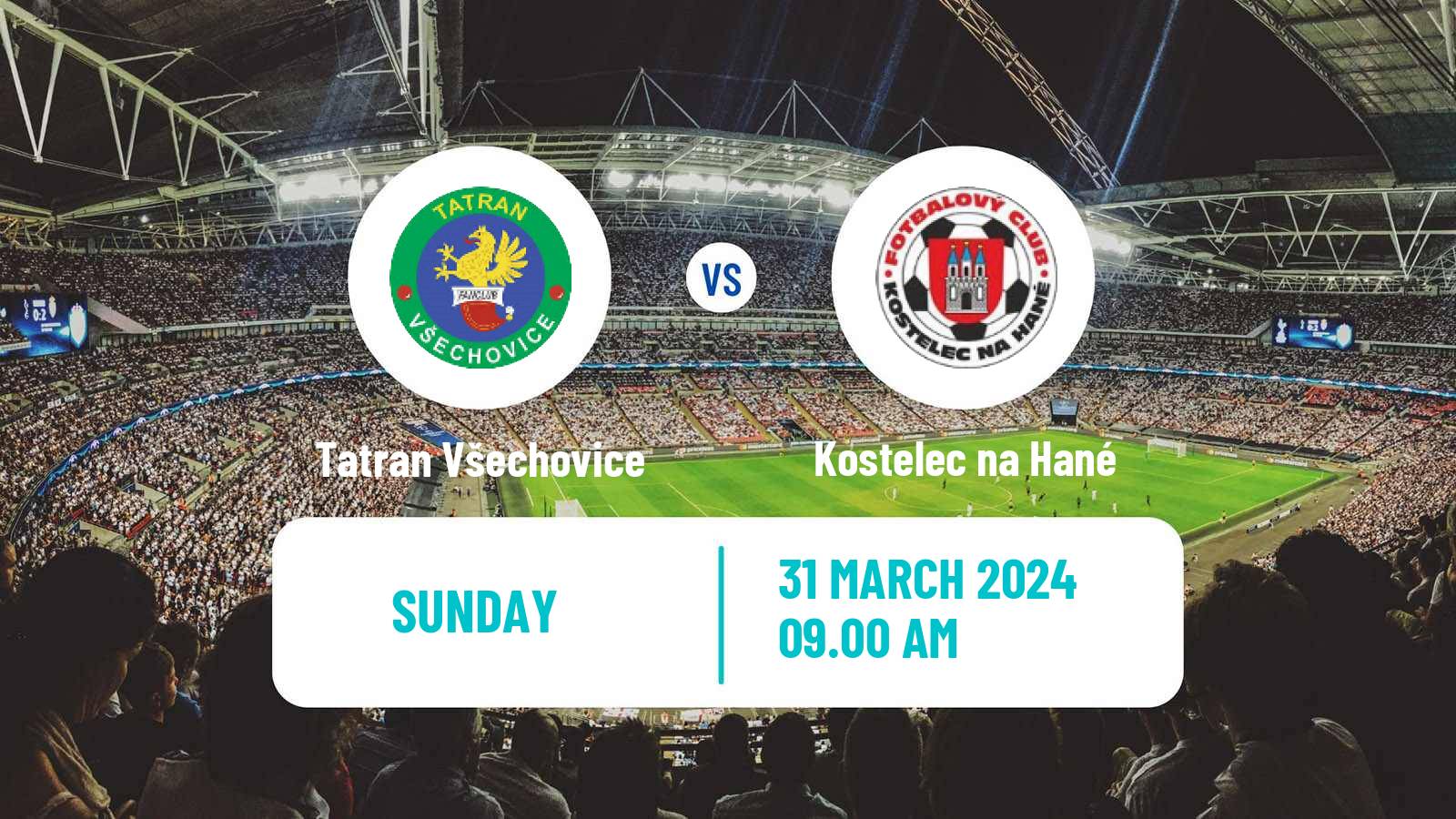 Soccer Czech Division E Tatran Všechovice - Kostelec na Hané