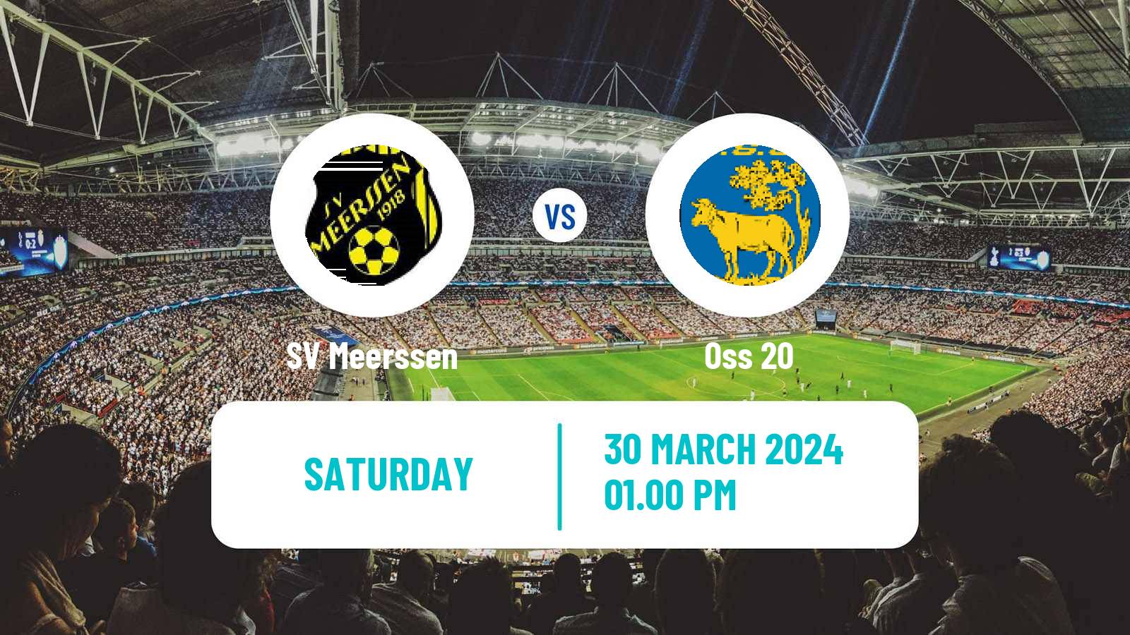 Football Dutch Derde Divisie Meerssen - Oss 20