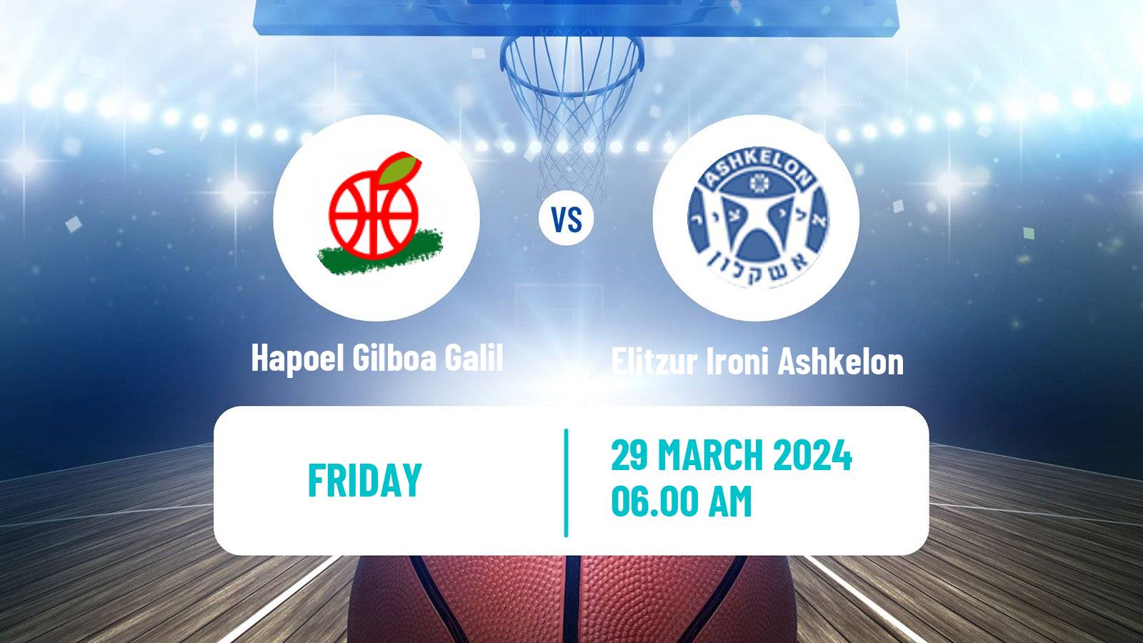 Basketball Israeli Liga Leumit Basketball Hapoel HaEmek - Elitzur Ironi Ashkelon