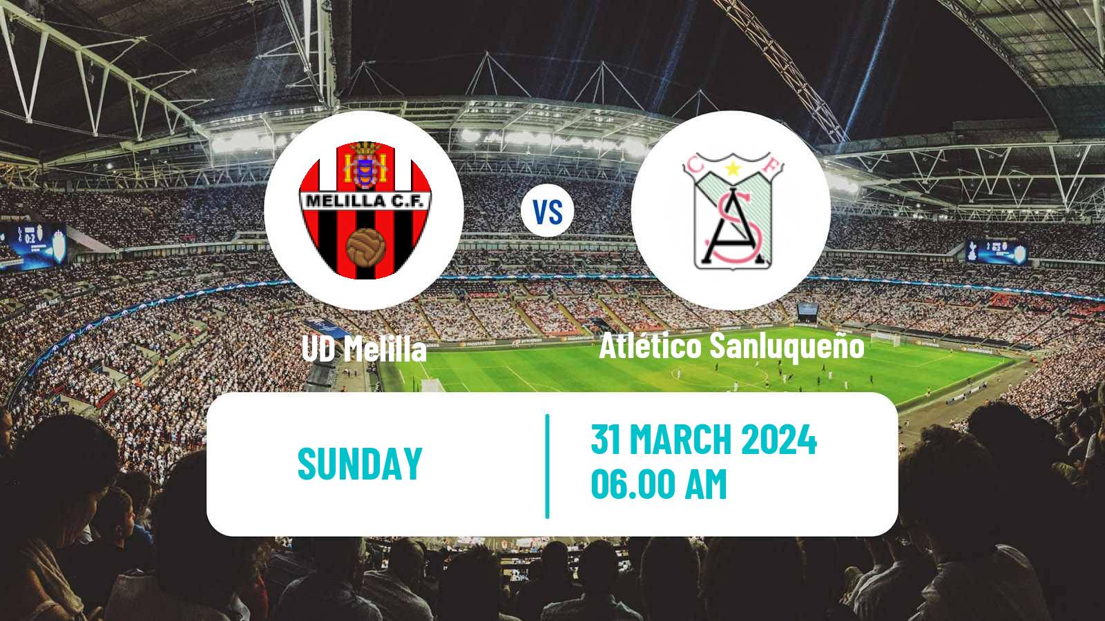 Soccer Spanish Primera RFEF Group 2 Melilla - Atlético Sanluqueño