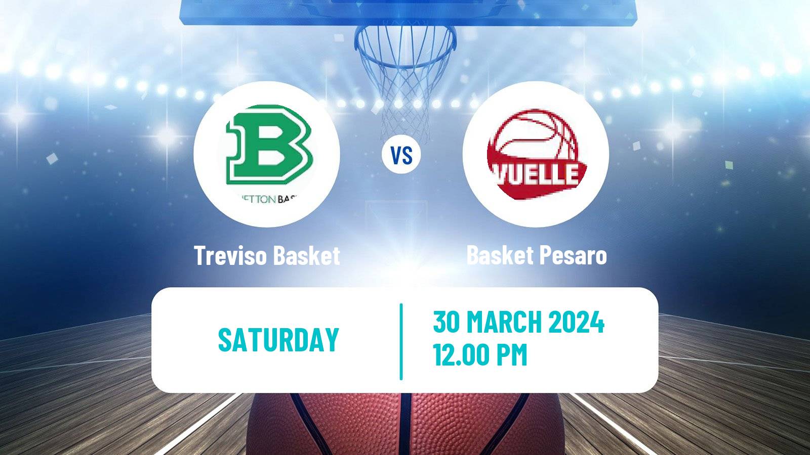 Basketball Italian Lega A Basketball Treviso Basket - Basket Pesaro