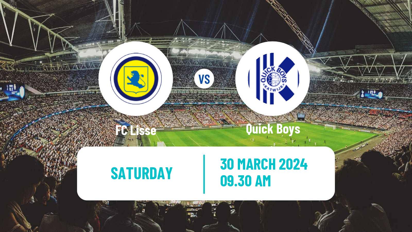 Soccer Dutch Tweede Divisie Lisse - Quick Boys