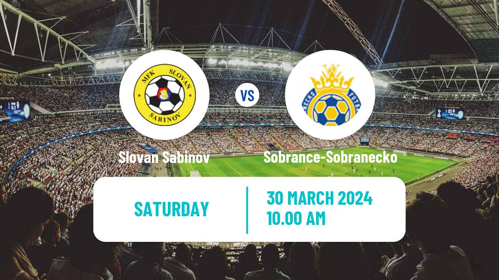 Soccer Slovak 4 Liga East Slovan Sabinov - Sobrance-Sobranecko