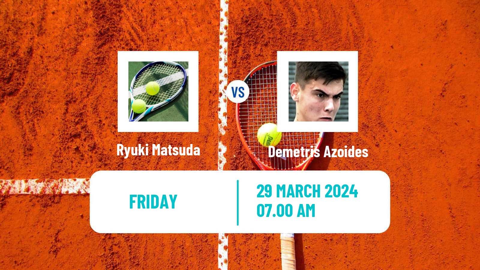 Tennis ITF M15 Heraklion 4 Men Ryuki Matsuda - Demetris Azoides
