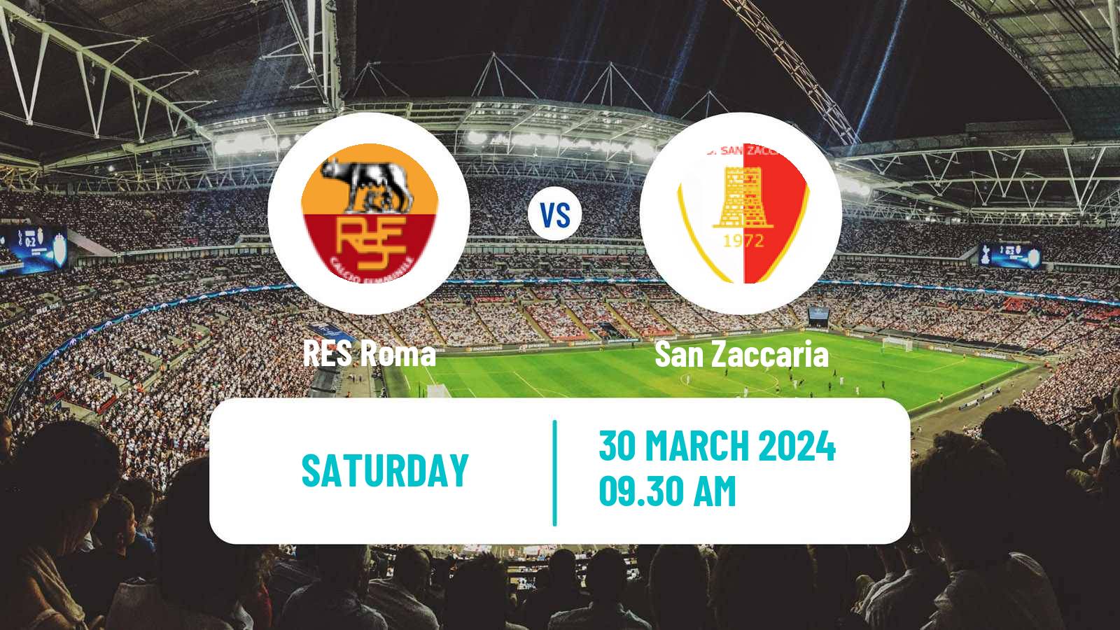 Soccer Italian Serie B Women RES Roma - San Zaccaria