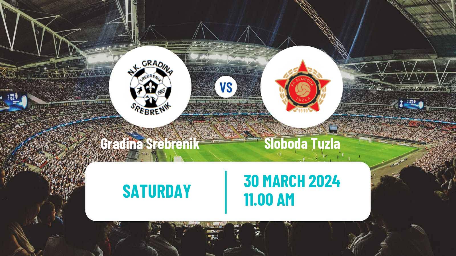 Soccer Bosnian Prva Liga FBiH Gradina Srebrenik - Sloboda Tuzla
