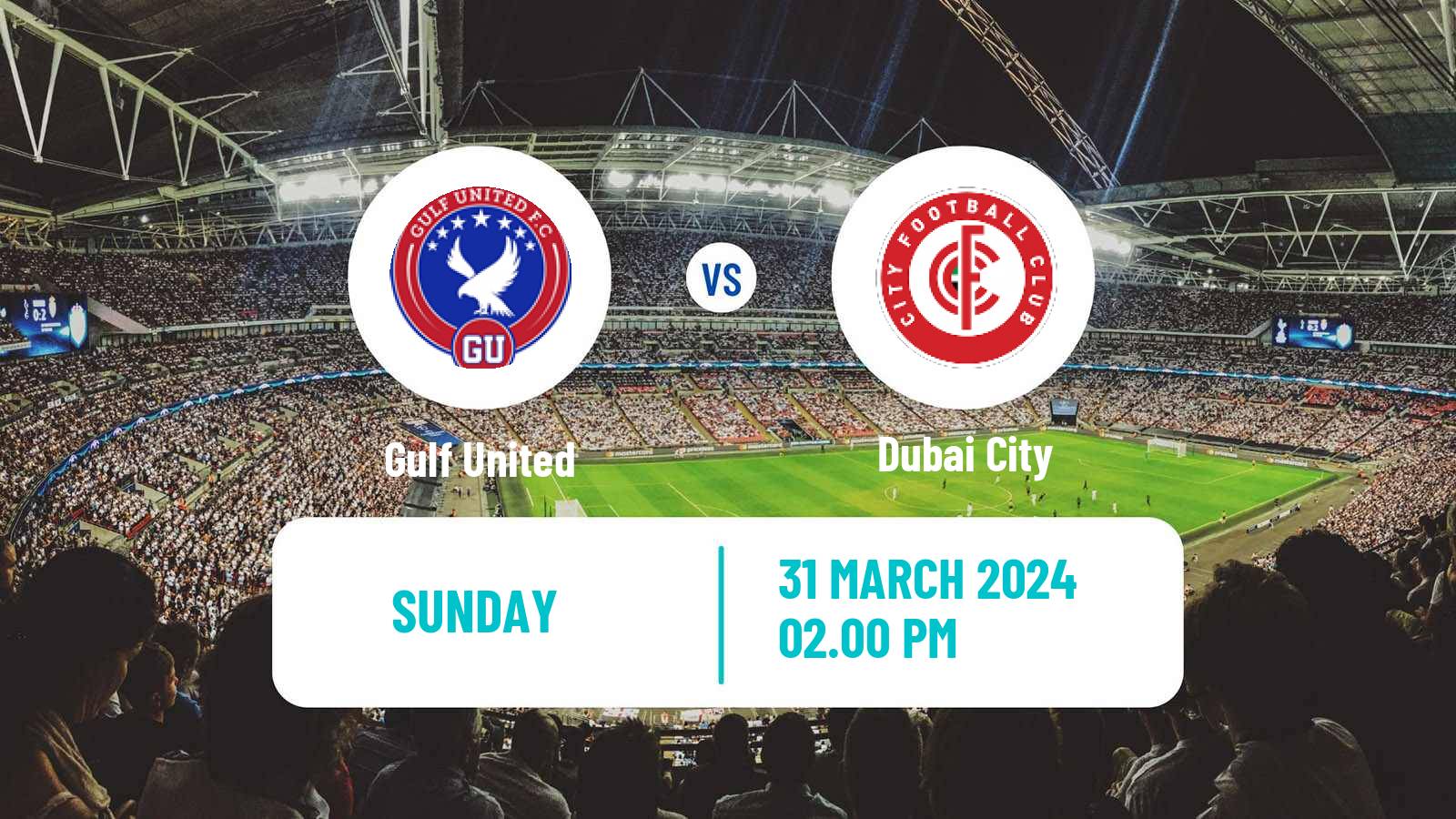 Soccer UAE Division 1 Gulf United - Dubai City