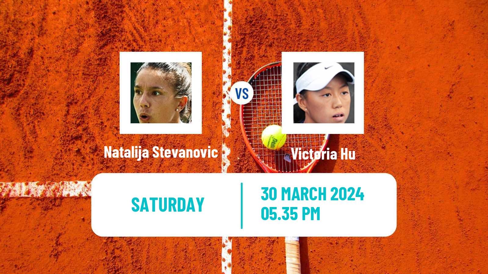Tennis WTA Bogota Natalija Stevanovic - Victoria Hu