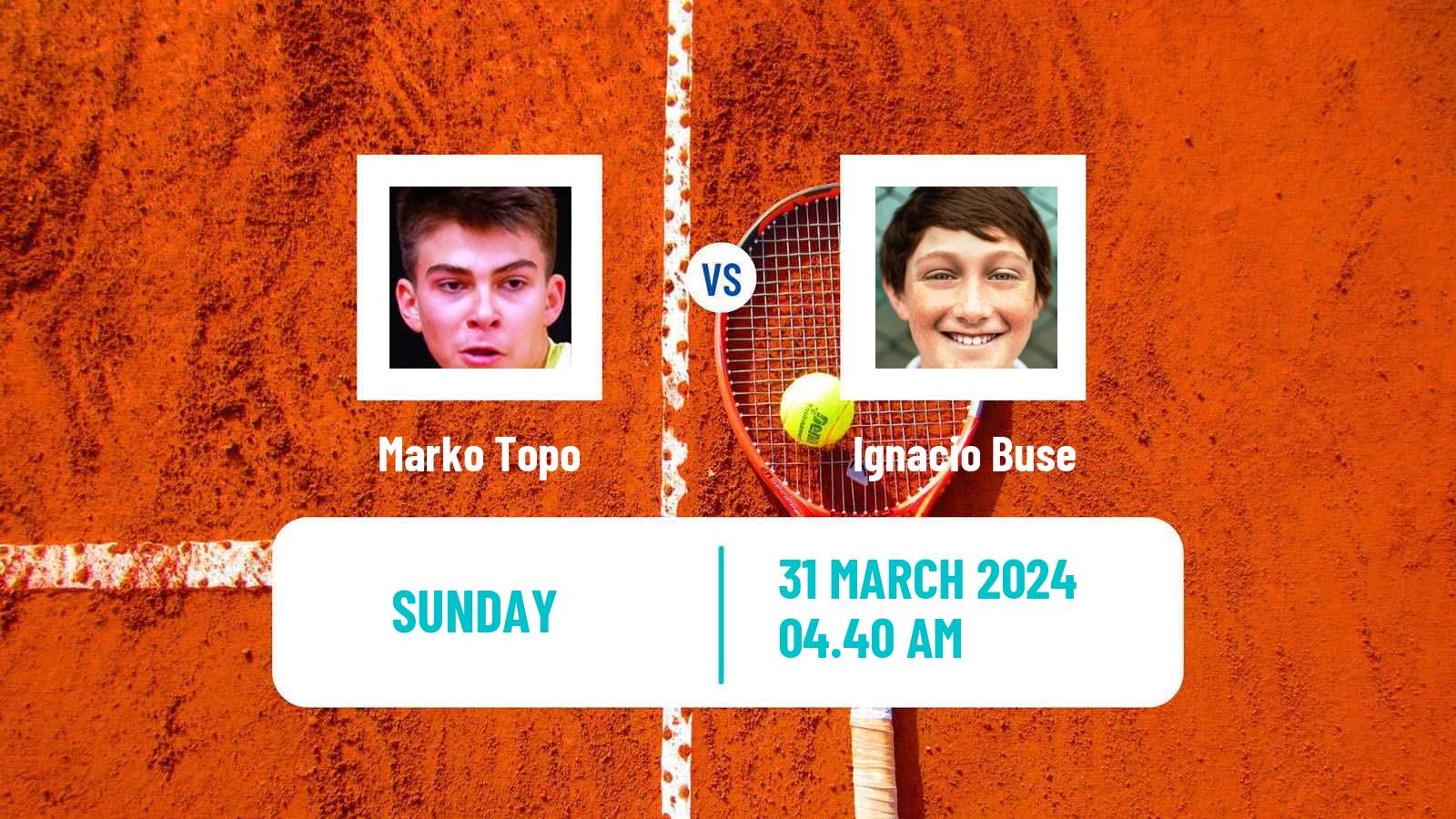 Tennis ITF M25 Tarragona Men Marko Topo - Ignacio Buse