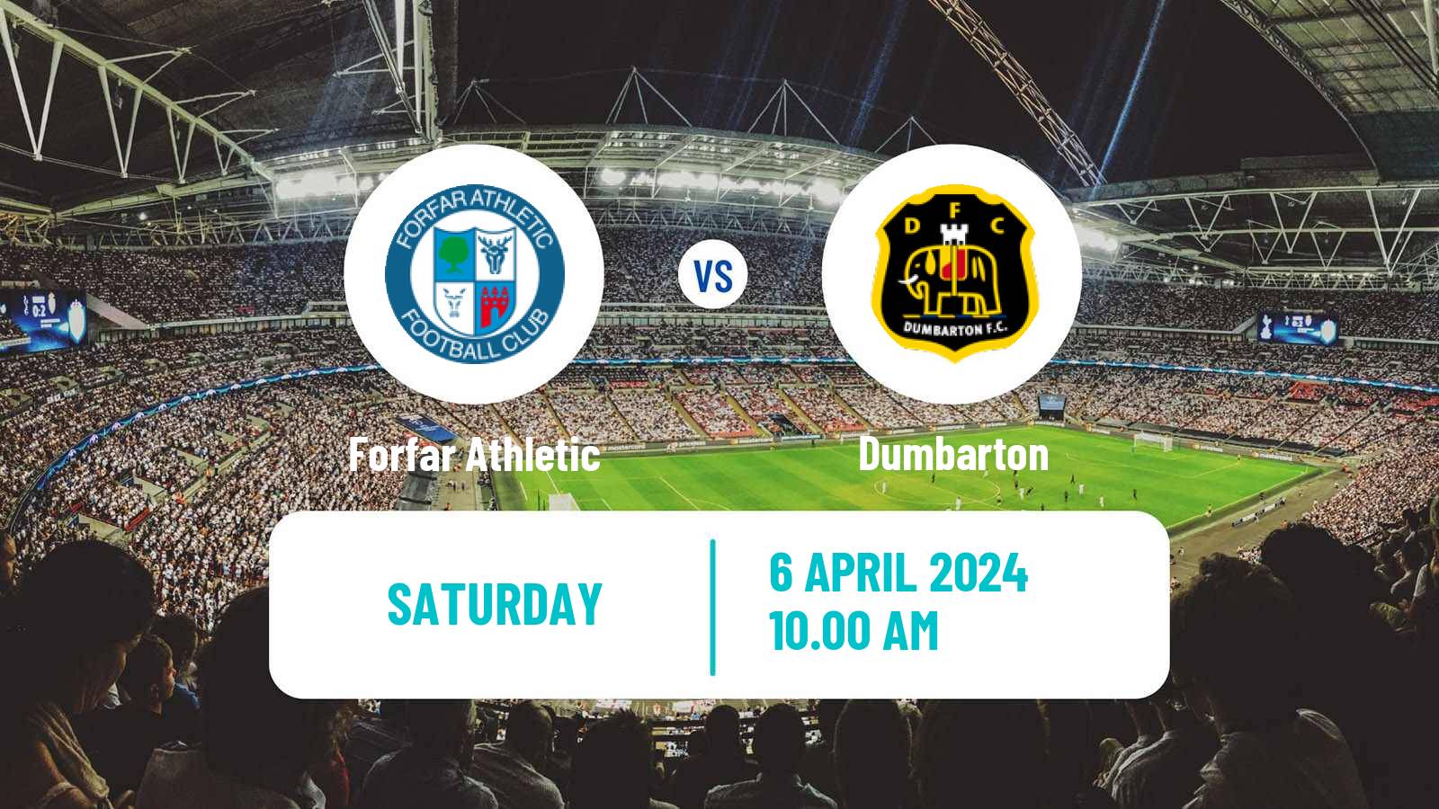 Soccer Scottish League Two Forfar Athletic - Dumbarton
