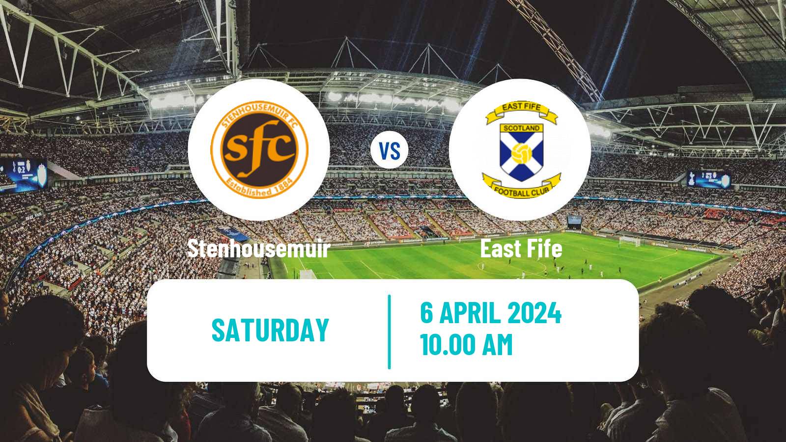 Soccer Scottish League Two Stenhousemuir - East Fife