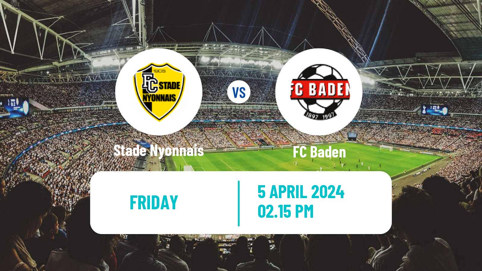 Soccer Swiss Challenge League Stade Nyonnais - Baden