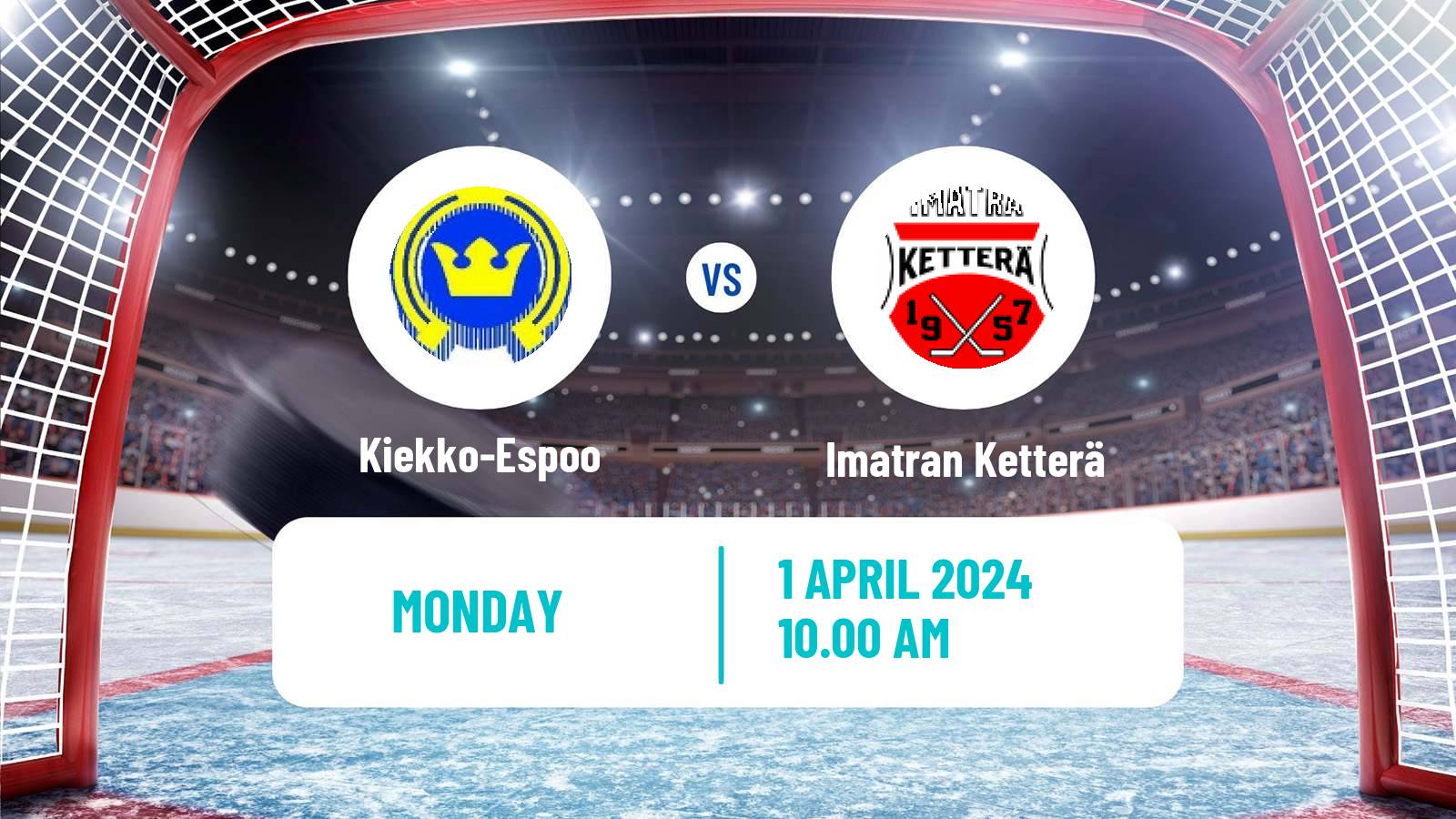 Hockey Finnish Mestis Kiekko-Espoo - Imatran Ketterä
