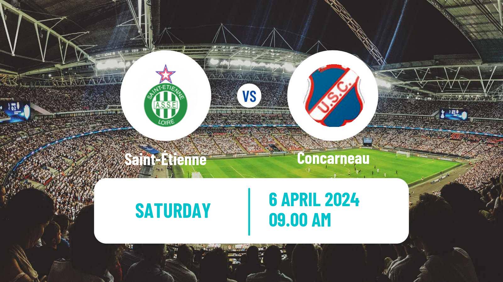 Soccer French Ligue 2 Saint-Étienne - Concarneau