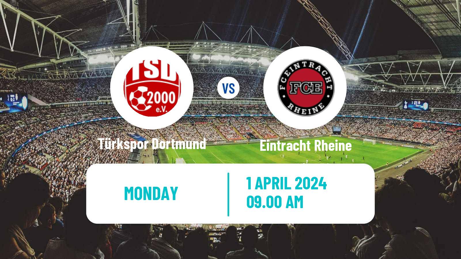Soccer German Oberliga Westfalen Türkspor Dortmund - Eintracht Rheine