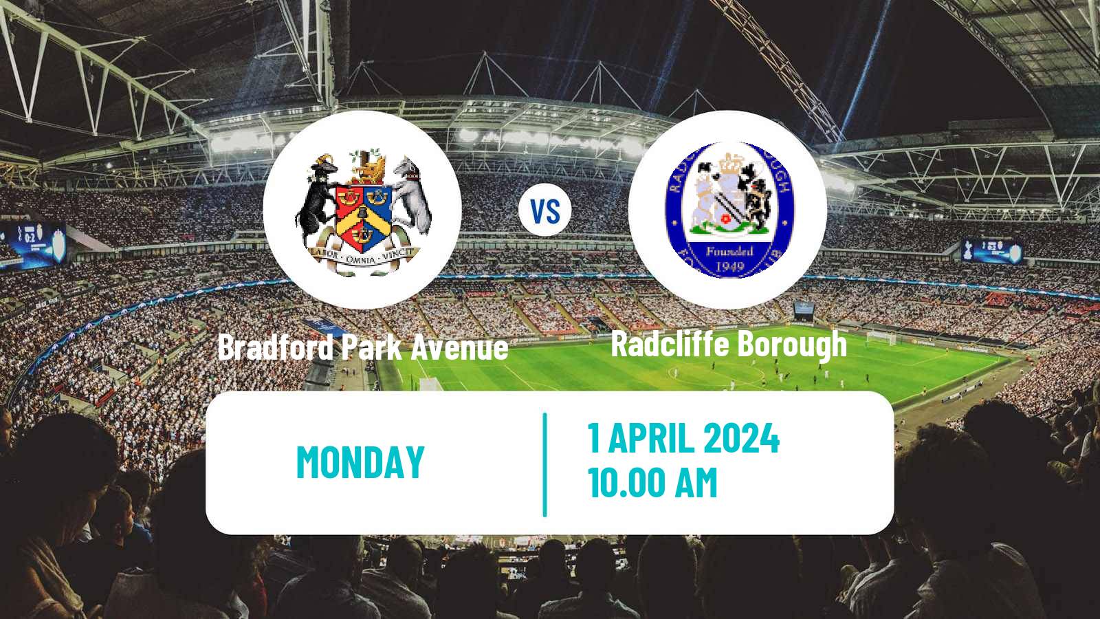 Soccer English NPL Premier Division Bradford Park Avenue - Radcliffe