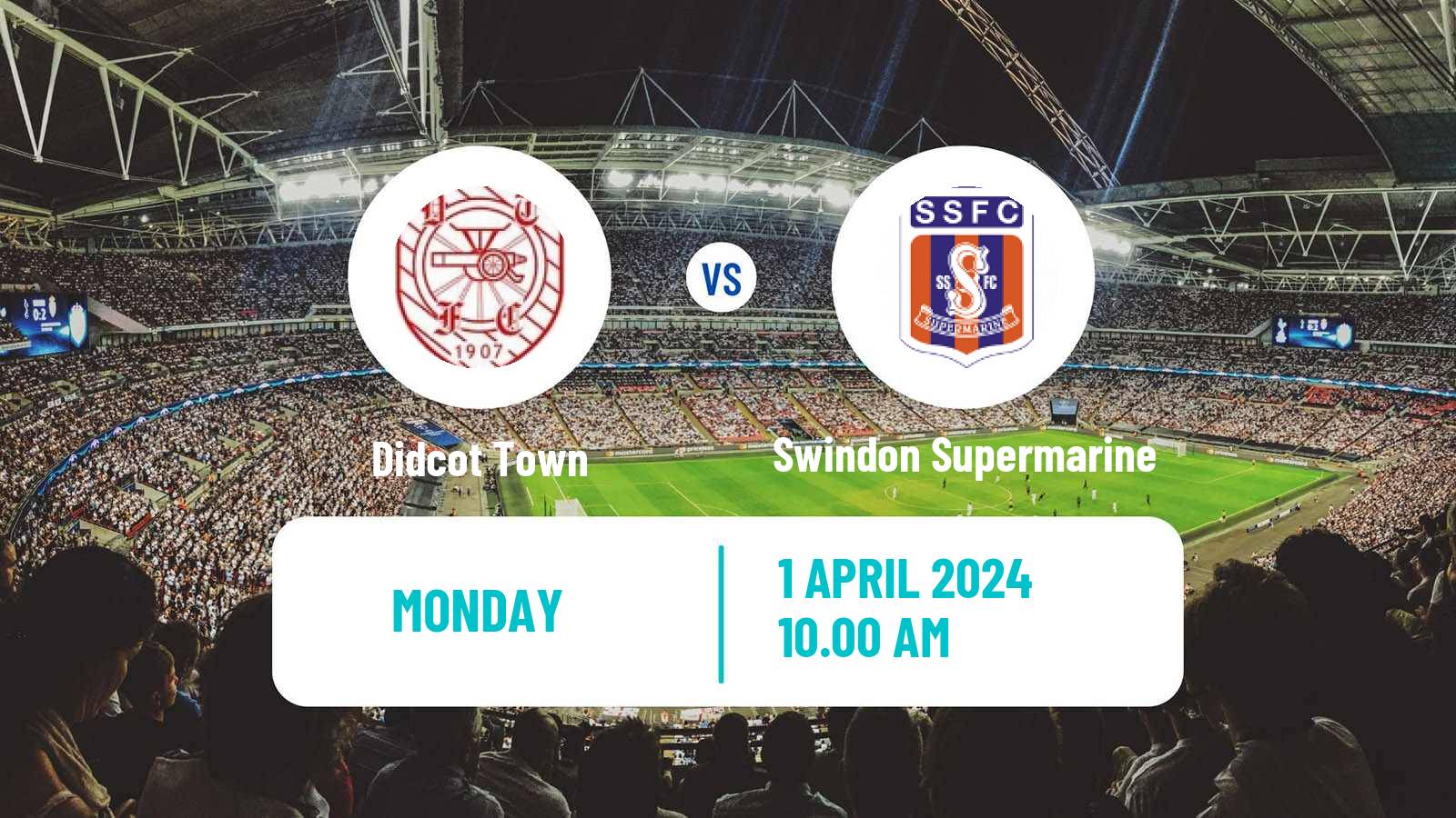Soccer English Southern League South Division Didcot Town - Swindon Supermarine
