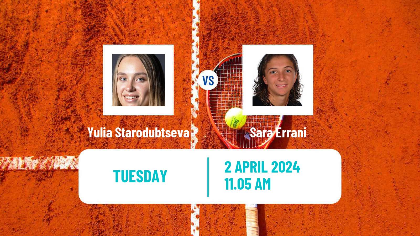 Tennis WTA Bogota Yulia Starodubtseva - Sara Errani