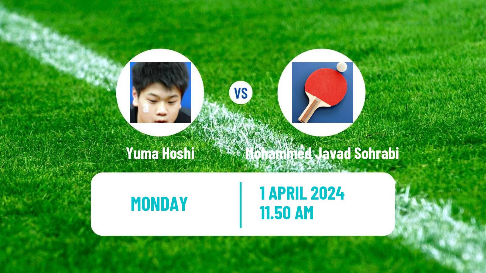 Table tennis Challenger Series Men Yuma Hoshi - Mohammed Javad Sohrabi