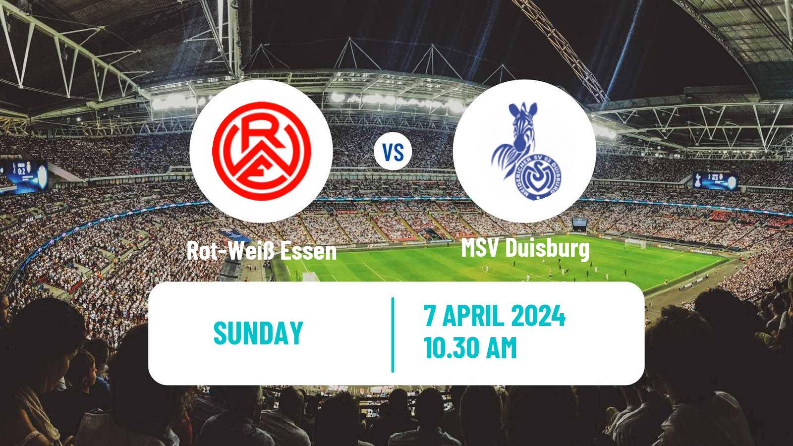 Soccer German 3 Bundesliga Rot-Weiß Essen - Duisburg