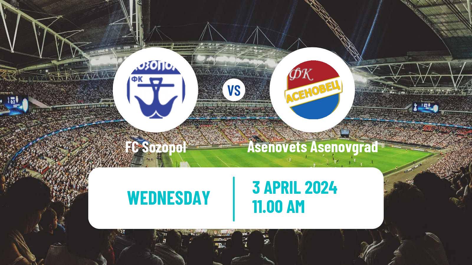 Football Bulgarian Third League - South-East Sozopol - Asenovets Asenovgrad