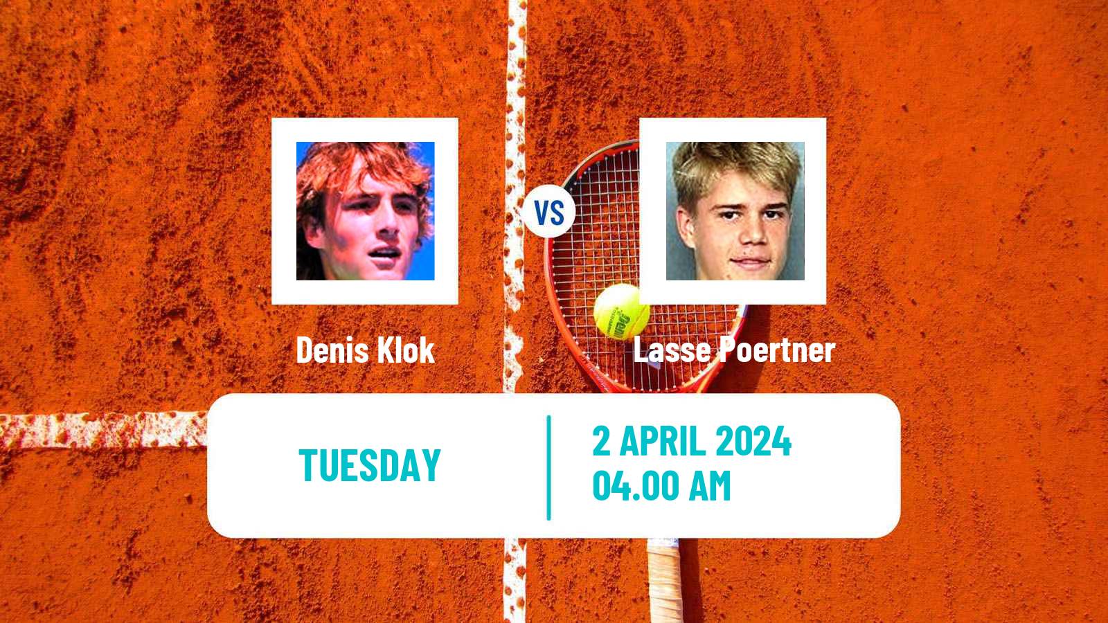 Tennis ITF M15 Antalya 37 Men Denis Klok - Lasse Poertner