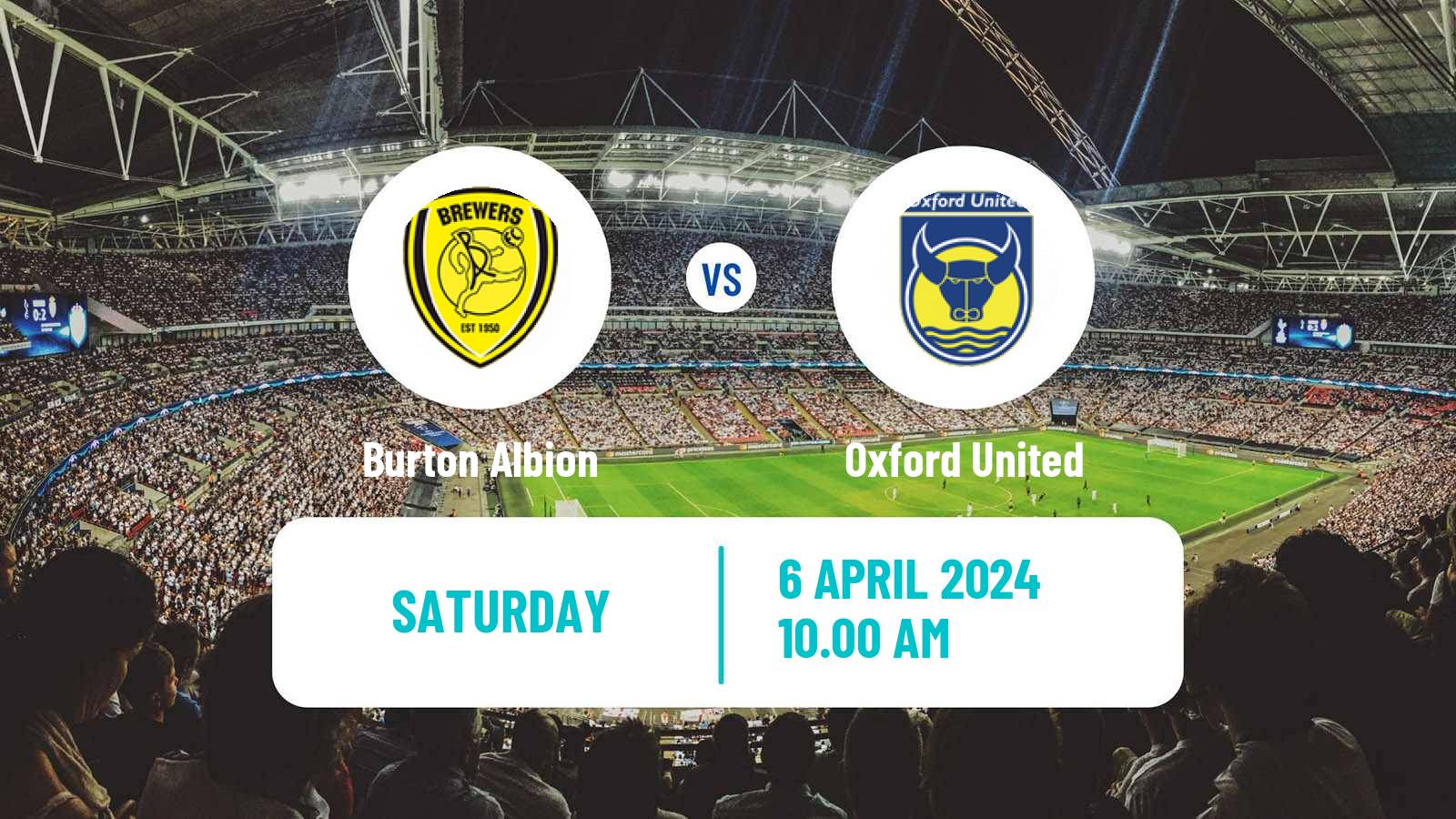 Soccer English League One Burton Albion - Oxford United