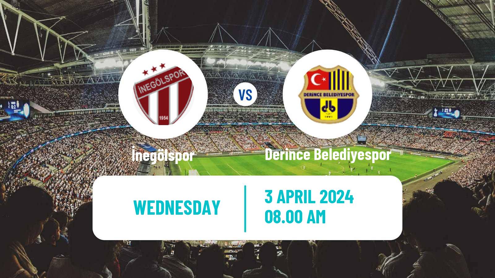 Soccer Turkish Second League Red Group İnegölspor - Derince Belediyespor