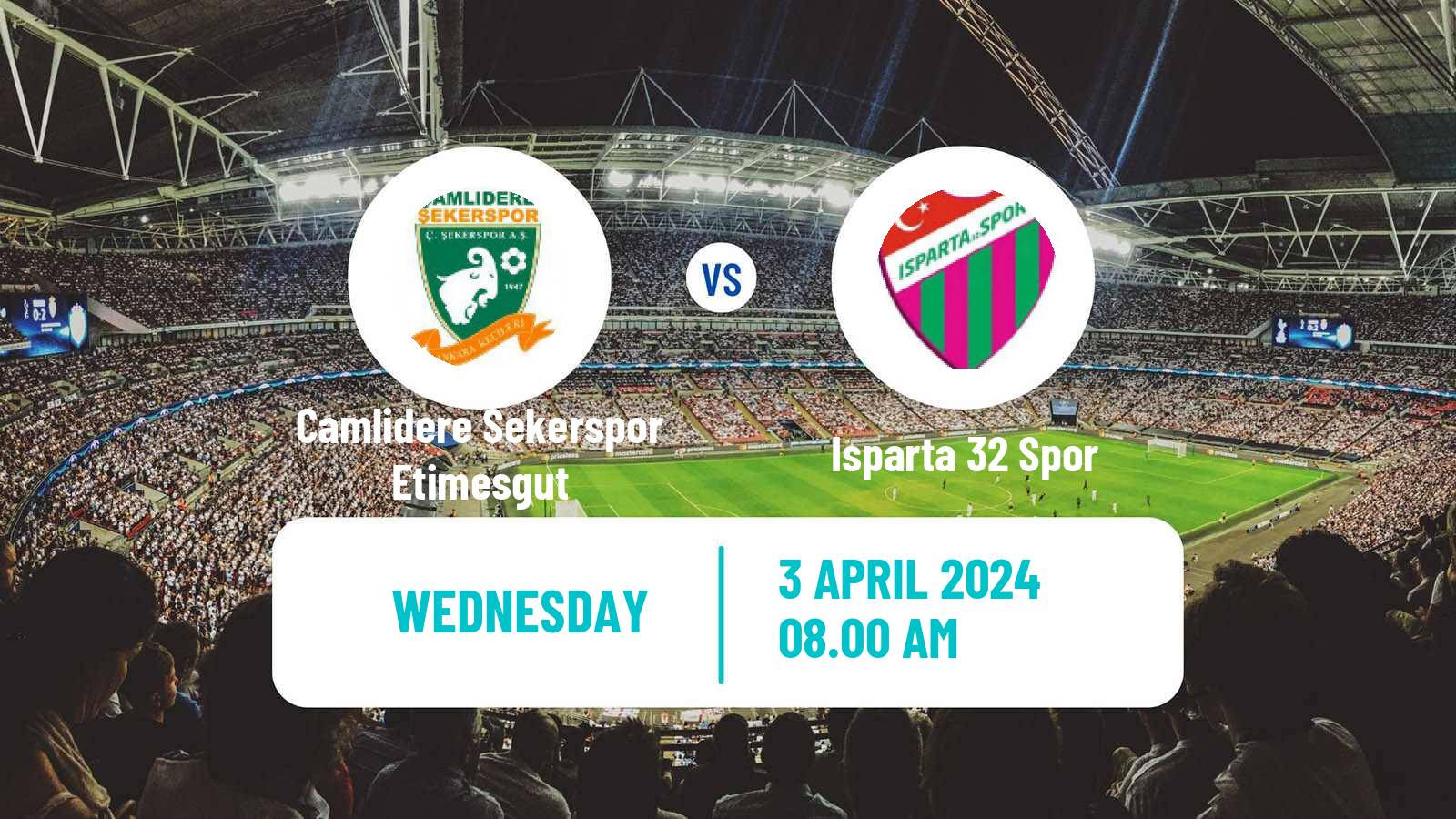 Soccer Turkish Second League Red Group Etimesgut - Isparta 32 Spor